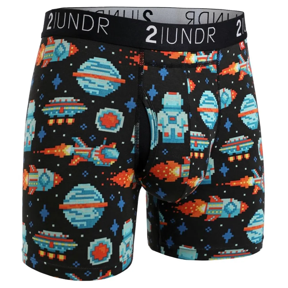 '2UNDR' Men's Swing Shift 6" Boxer Brief - Galactica