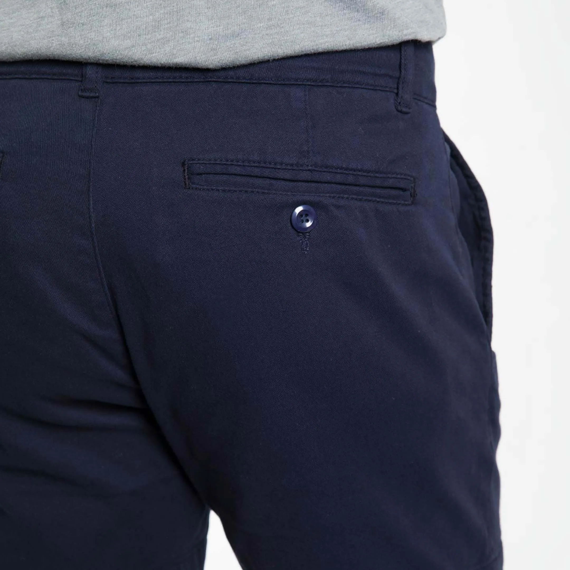 5" Navy Lightweight Stretch Chino Short