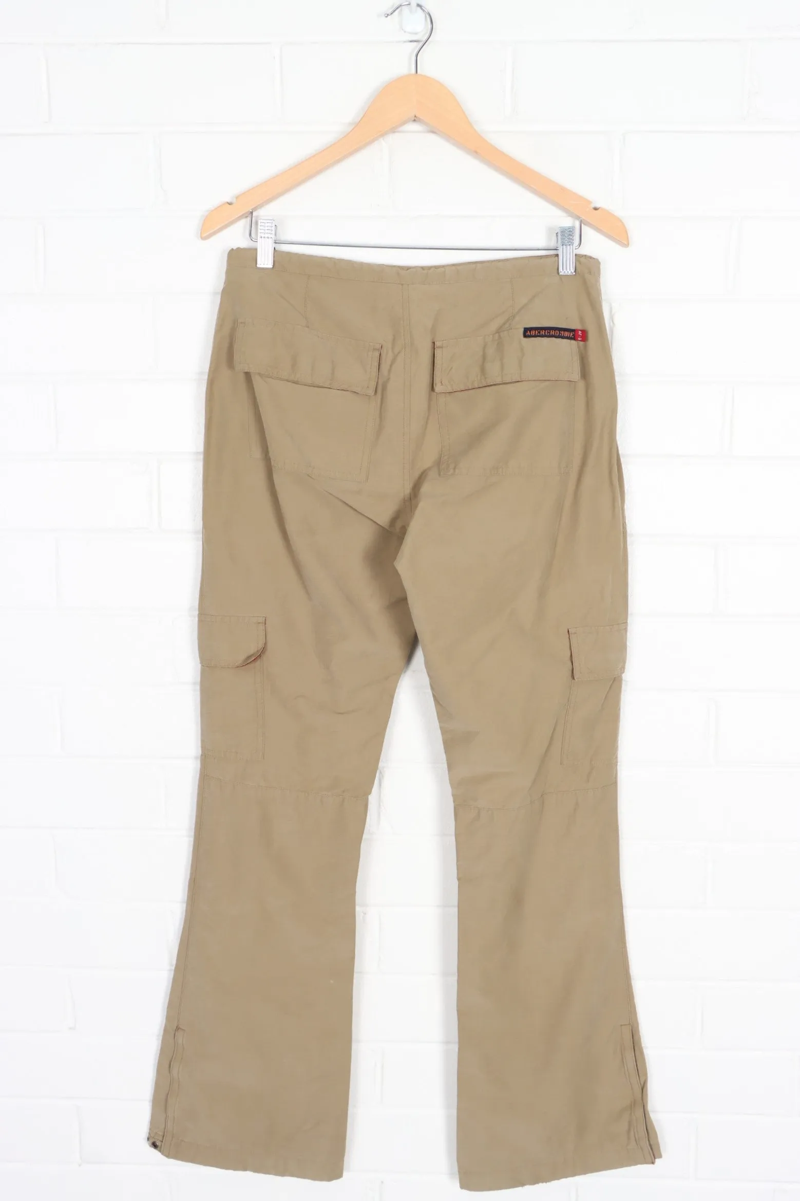 ABERCROMBIE & FITCH Khaki Flared Cargo Pants (Women's 6-8)