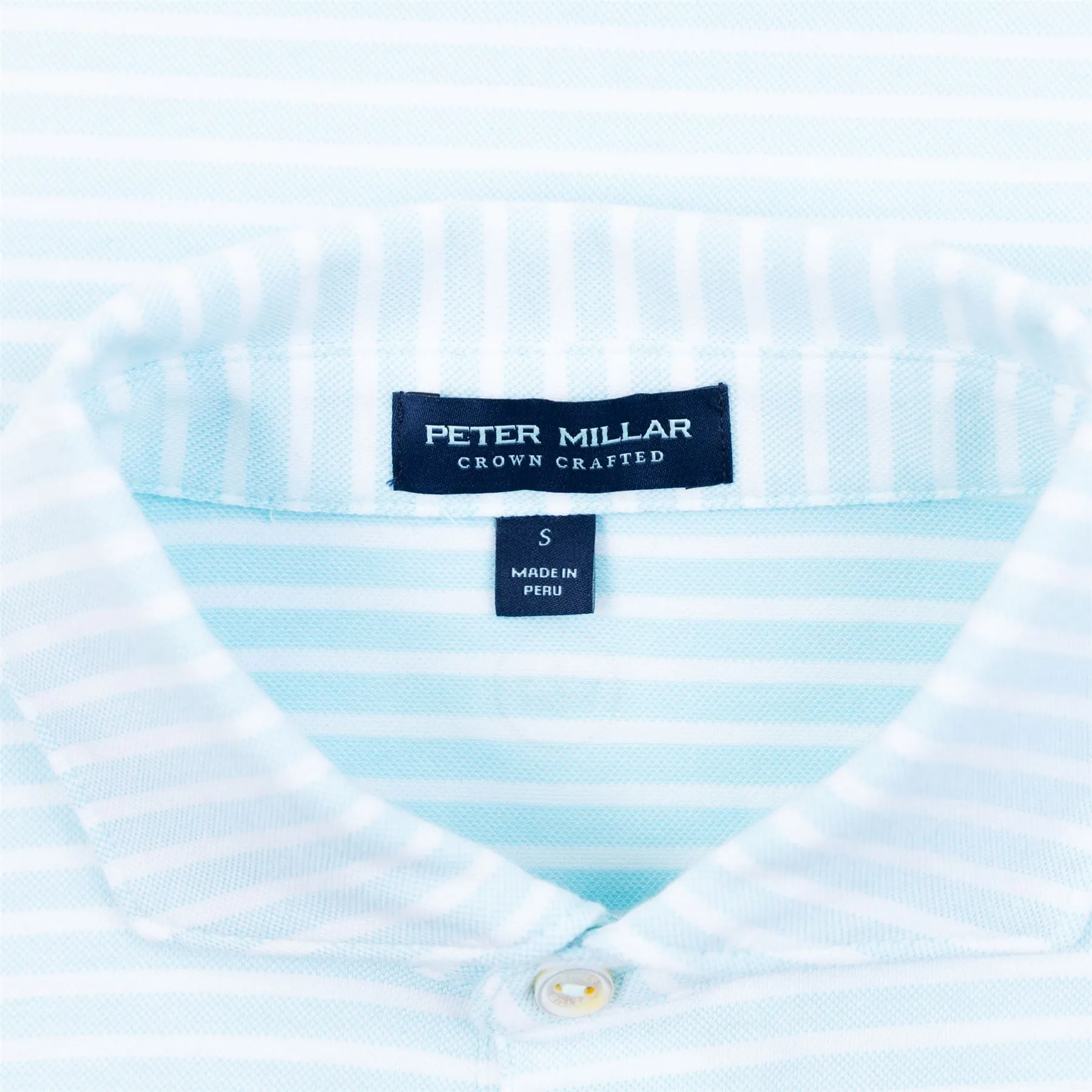 Albatross Tailored Fit Cotton Pique Polo Iced Aqua Blue - SS24