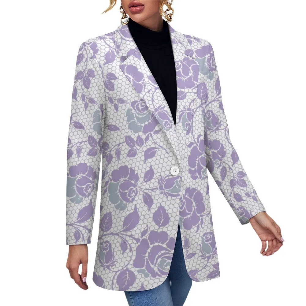 All Over Print Women's Blazer Women's casual suit