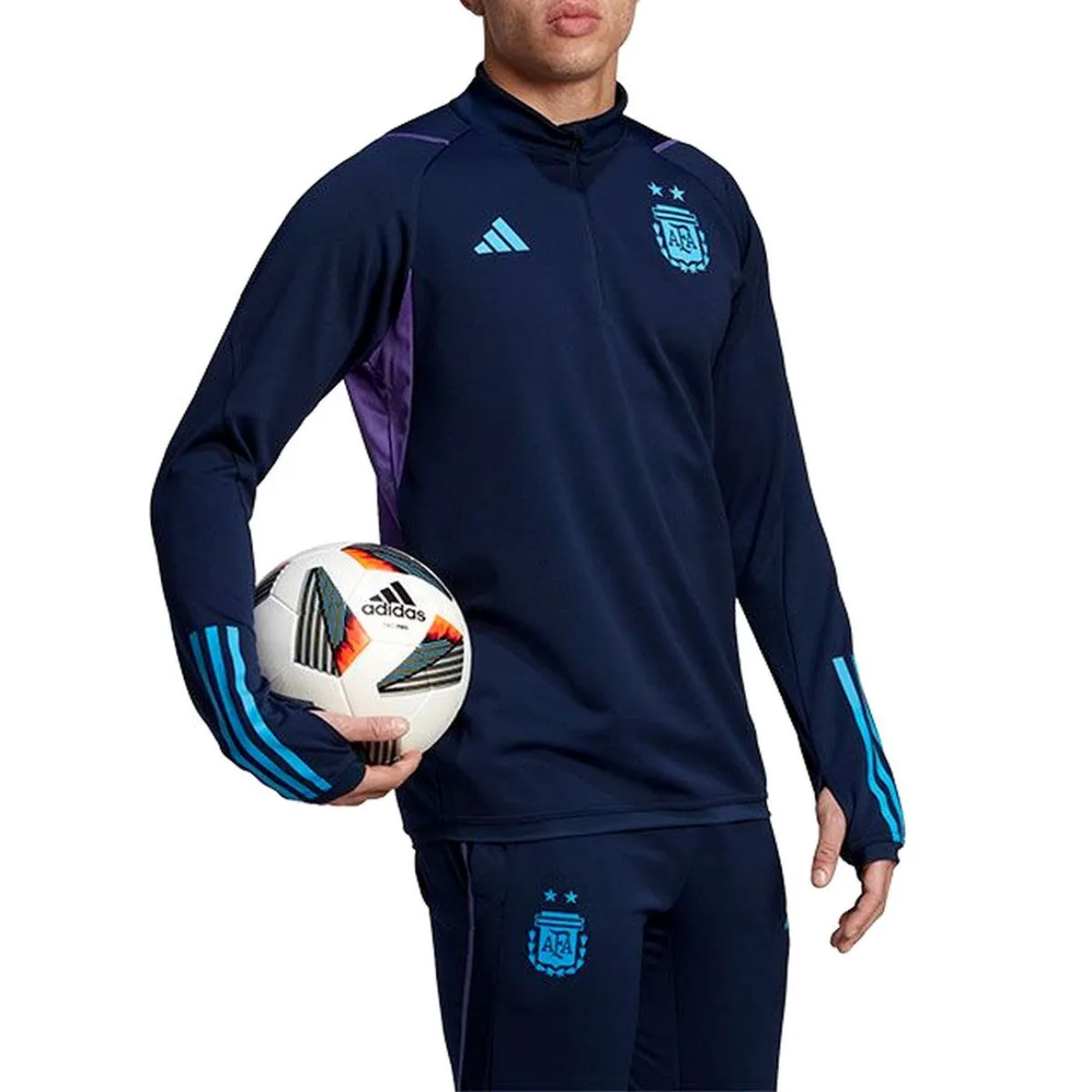 Argentina training technical Soccer tracksuit 2022/23 navy - Adidas