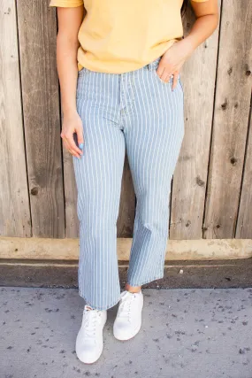 Ashlyn High Rise Striped Woven Pants