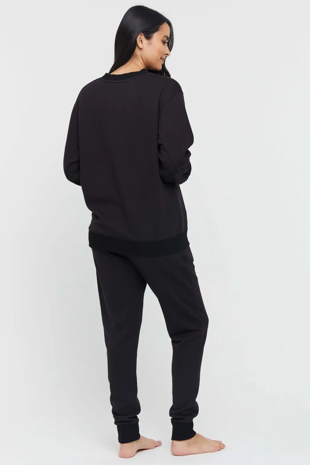 Bamboo Slouch Trackpant - Black