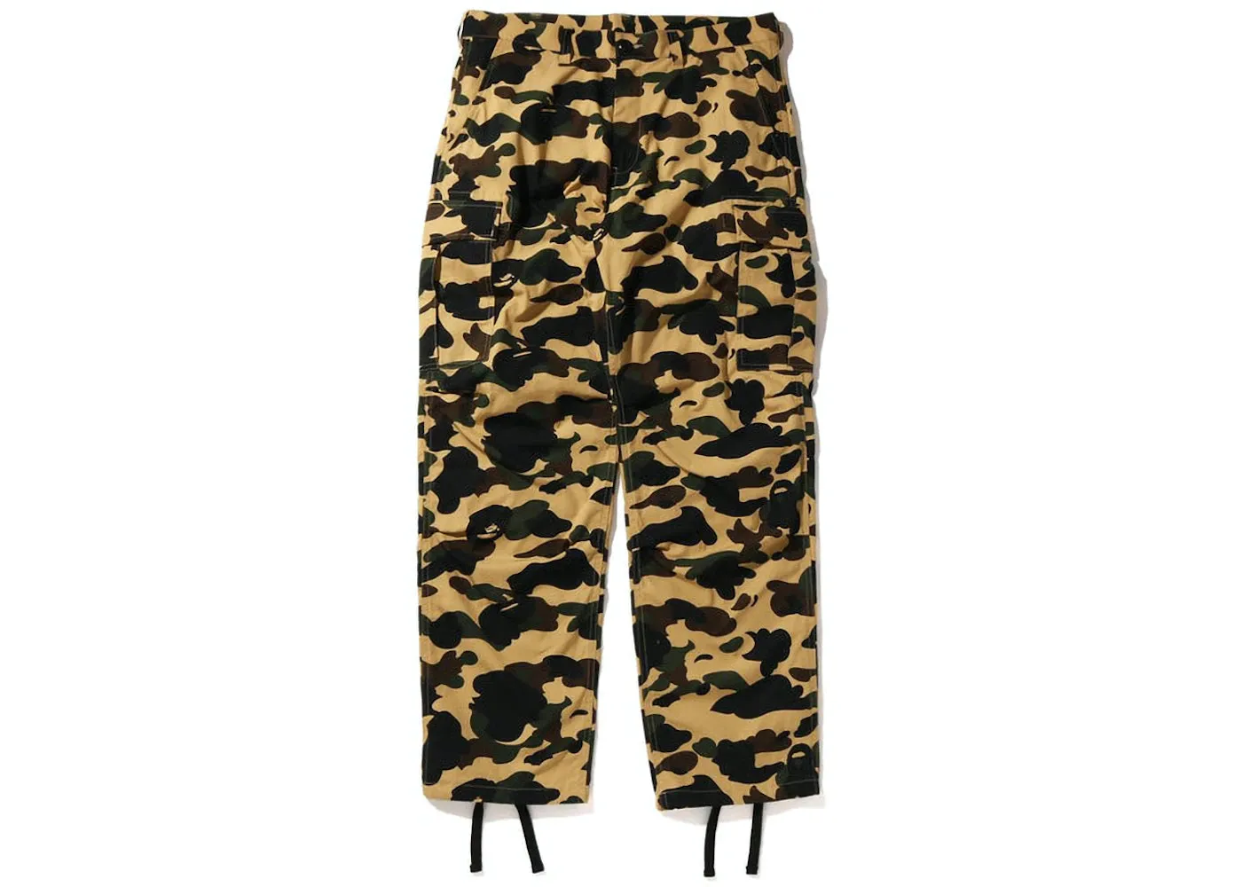 BAPE 1ST CAMO CARGO PANTS YELLOW