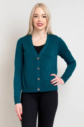 Blue Sky Jessica cardigan, bamboo-cotton v-neck