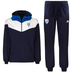 Brescia Calcio navy hooded presentation soccer tracksuit 2021 - Kappa