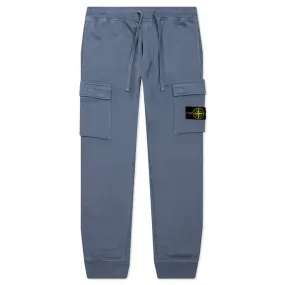 Brushed Cargo Fleece Pants - Avio Blue