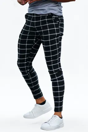 Buy $80 Free Shipping Men's Black And White Checkered Pants