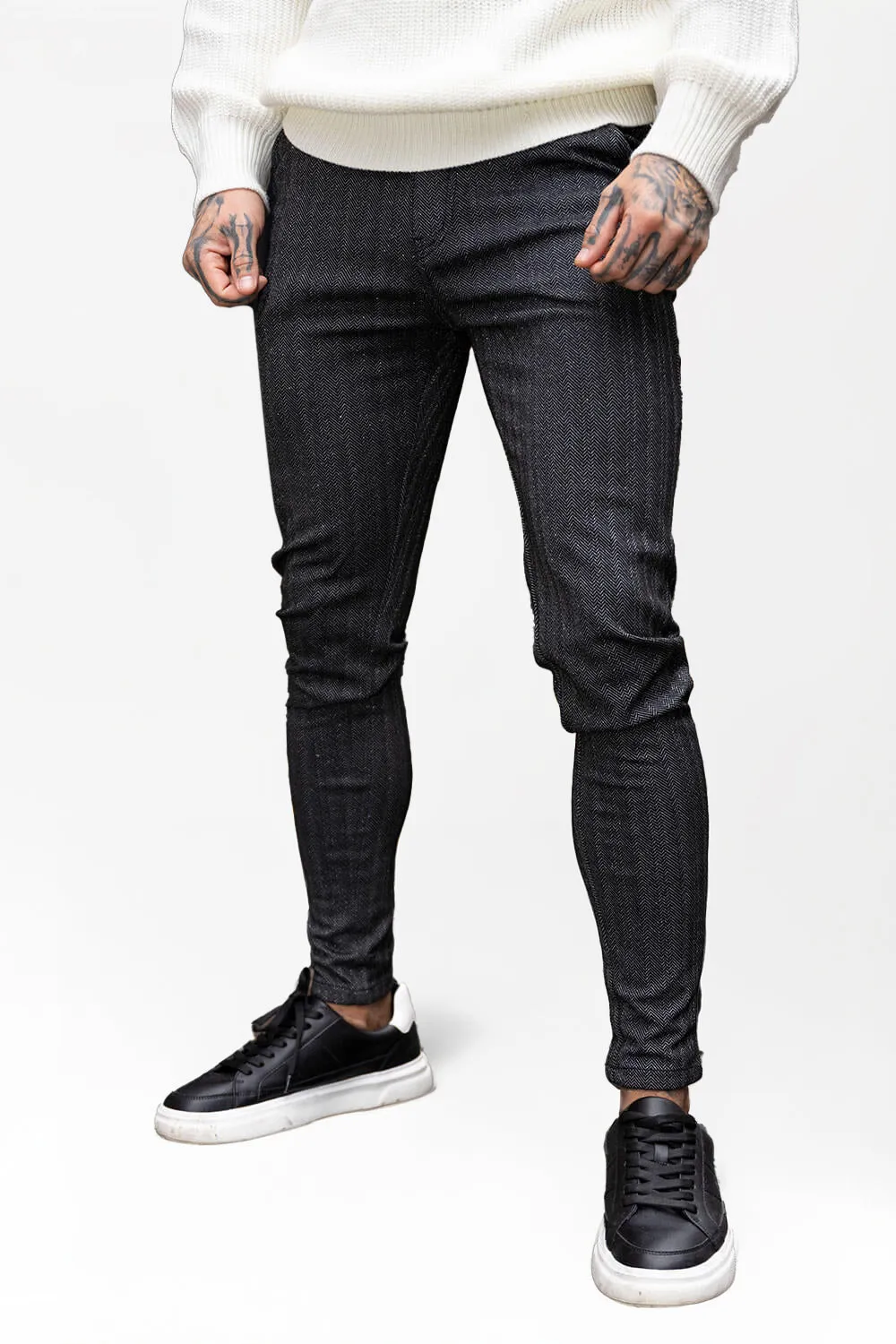 Buy $80 Free Shipping Men's Black Skinny Pants