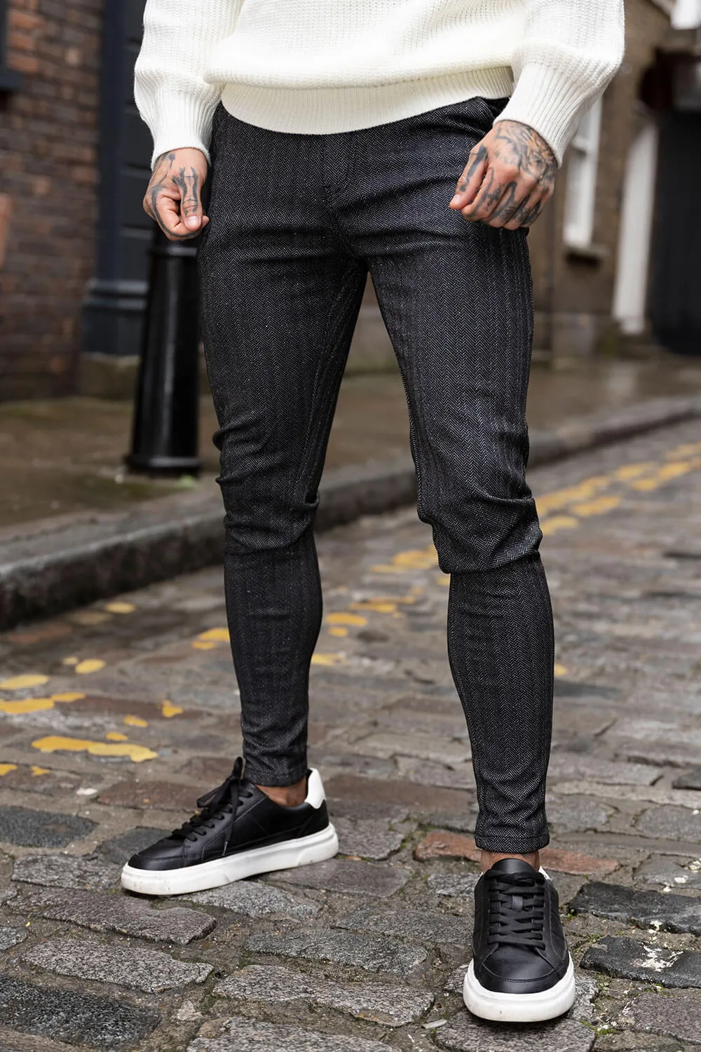 Buy $80 Free Shipping Men's Black Skinny Pants