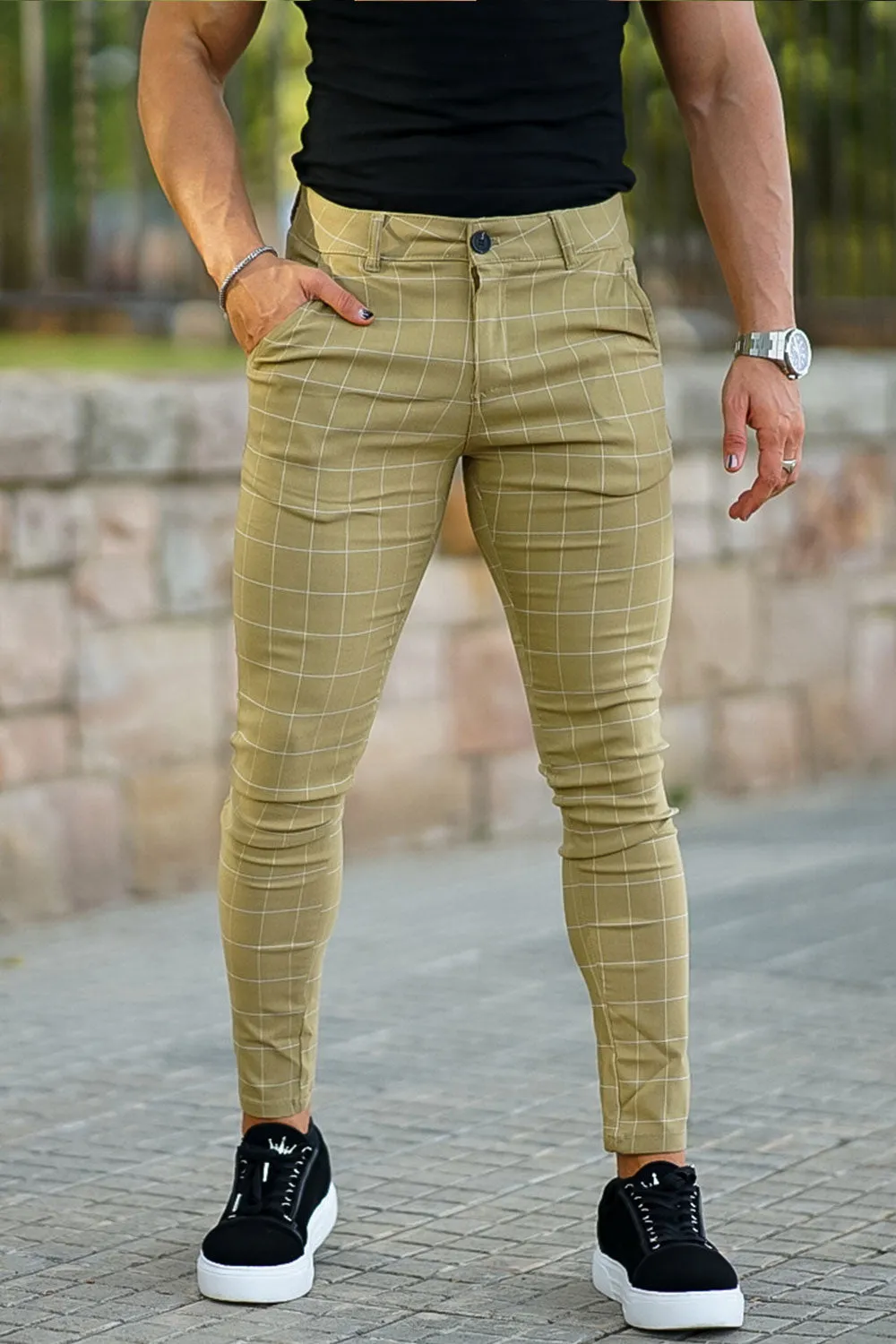 Buy $80 Free Shipping Mens Light Green Skinny Pants