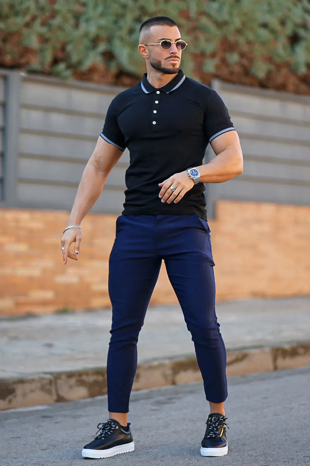 Buy $80 Free Shipping Men's Navy Skinny Pants