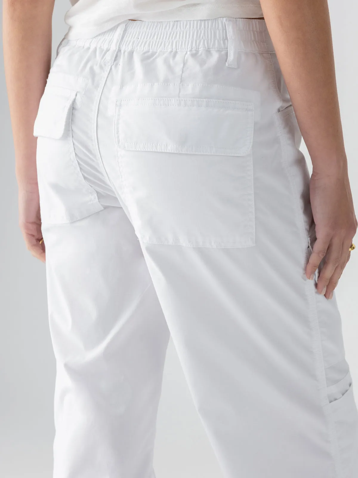 Cali Cargo Standard Rise Pant White