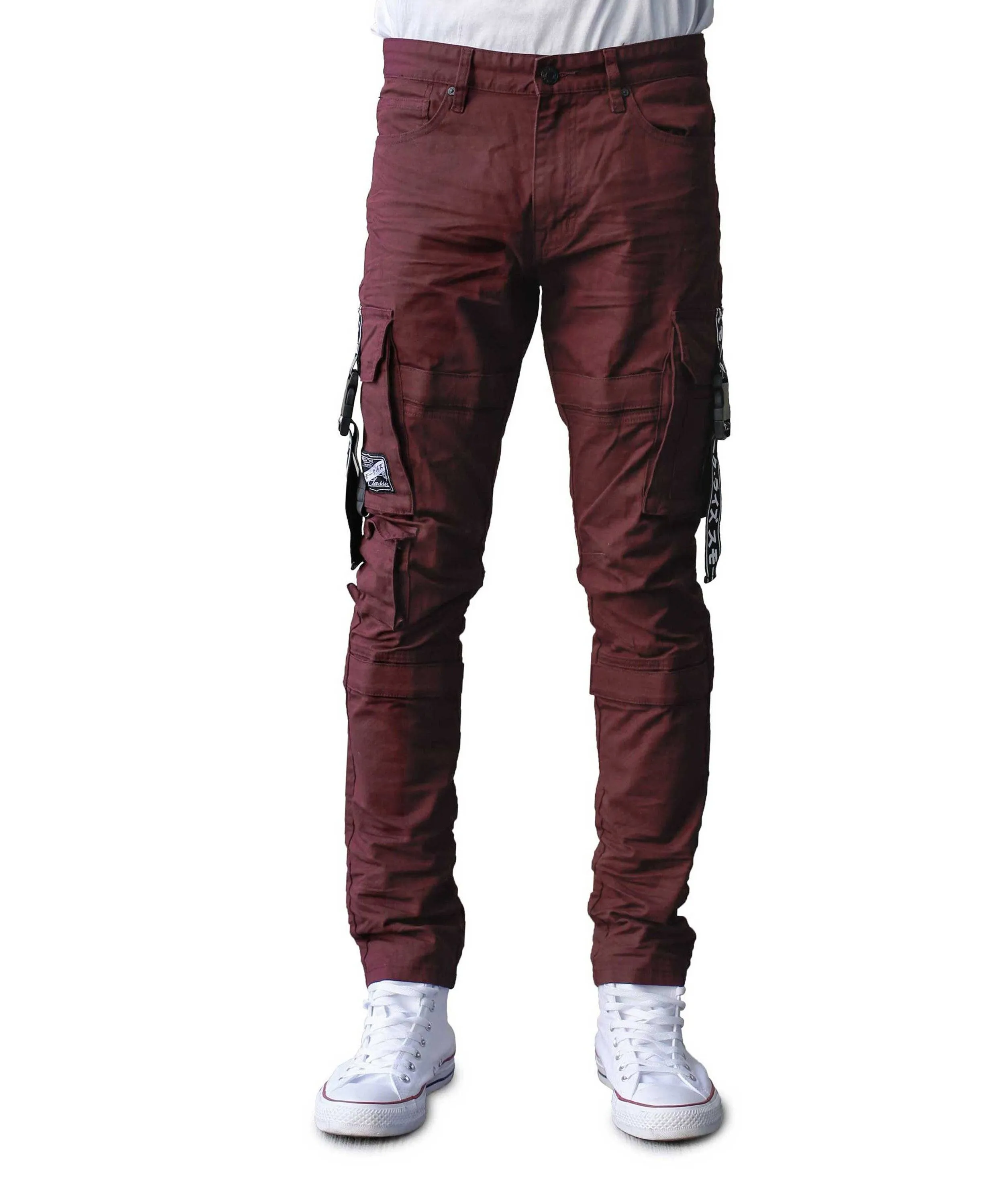 Cargo Utility Pants - Burgundy