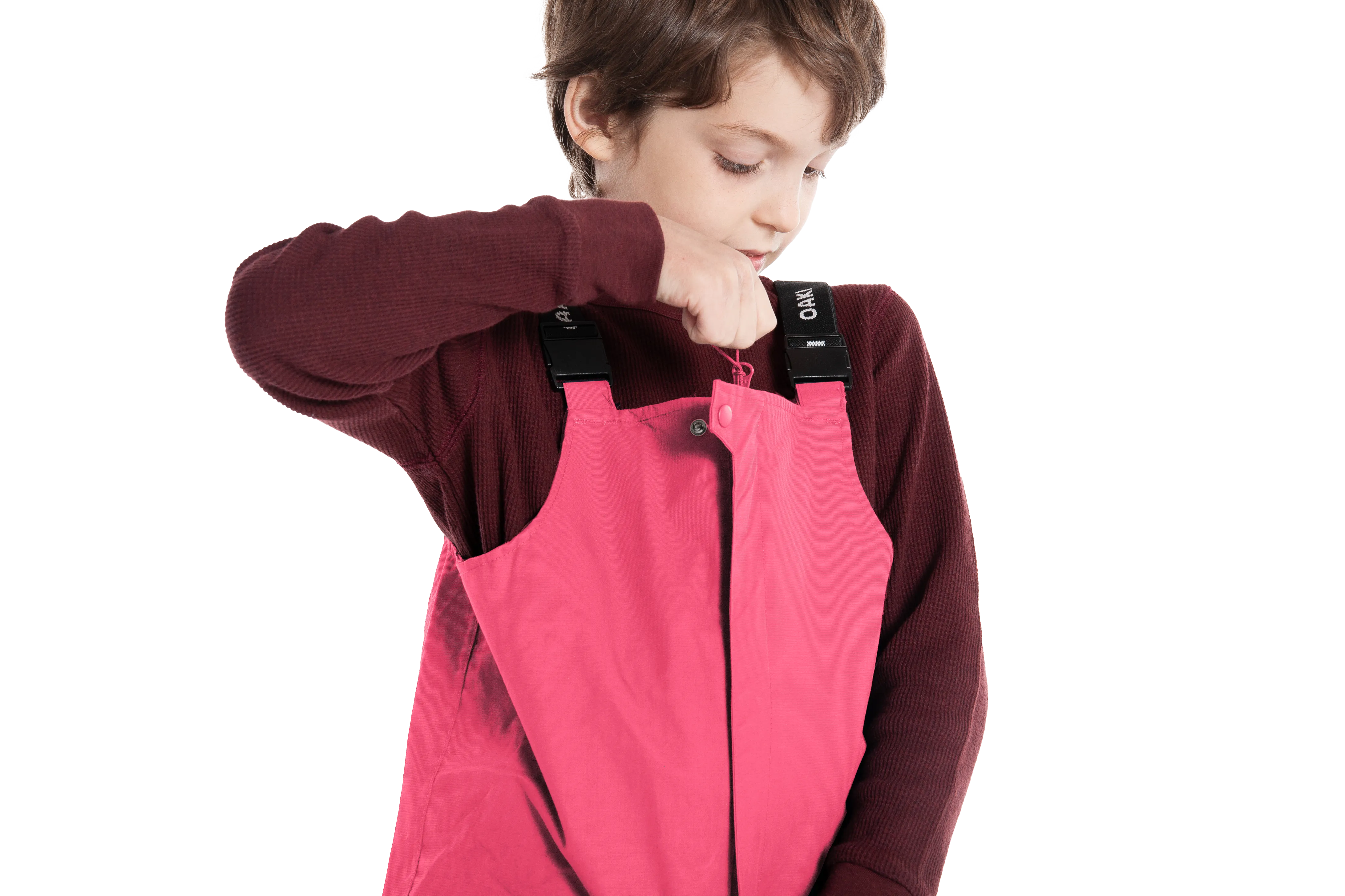 Children's Rain Bib, Park City Pink (Sizing Runs Large)