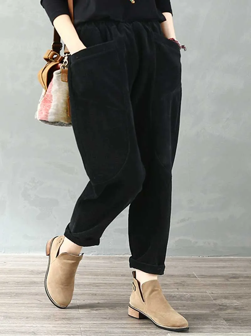 Colorful Choice Elastic Waist Retro Pant