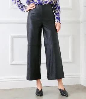 Cropped Vegan Leather Pants