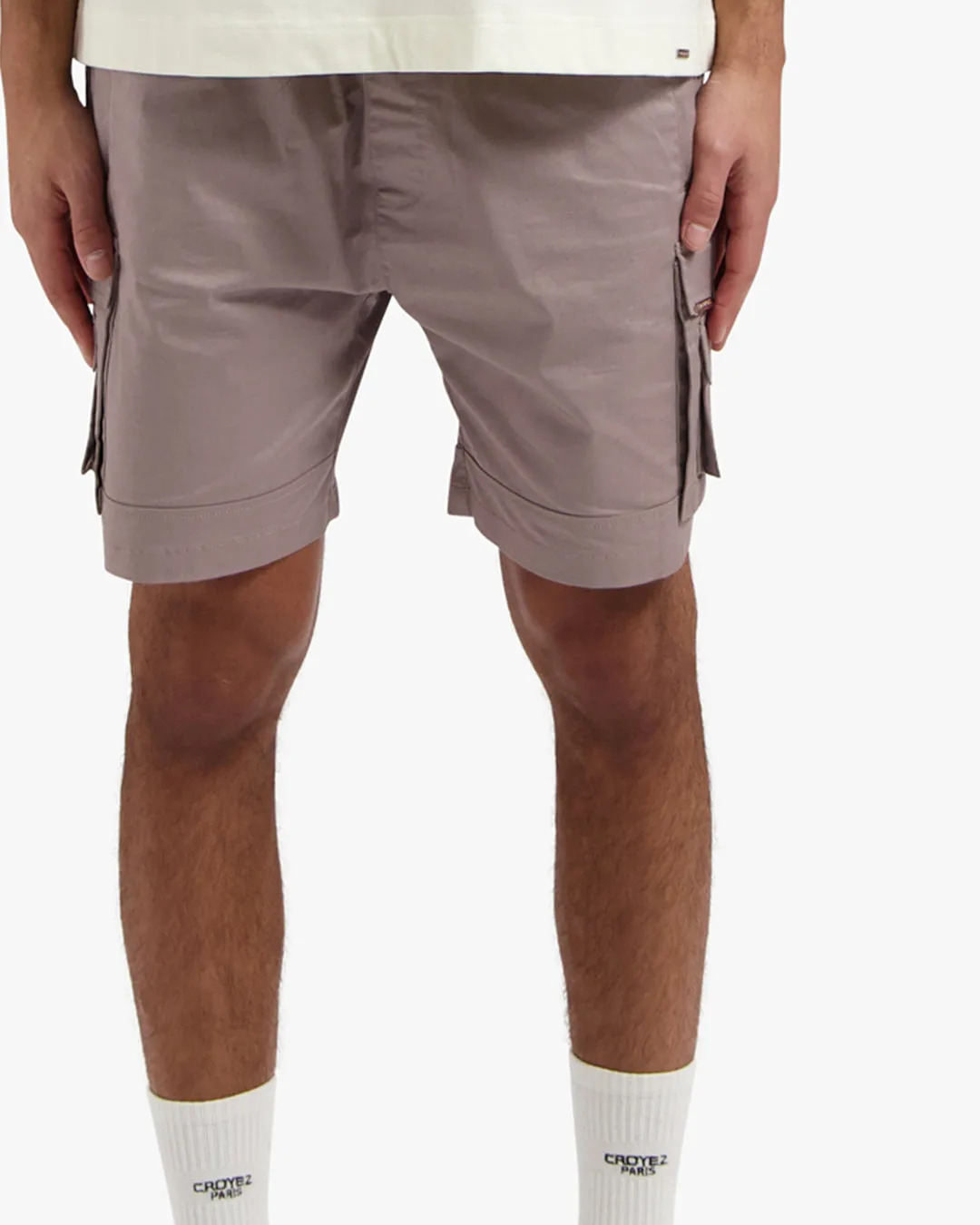 CROYEZ PARACHUTE CARGO SHORTS - MUSHROOM