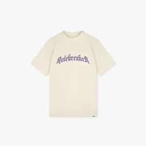 CROYEZ RULEBREAKER T-SHIRT - VINTAGE WHITE/PURPLE