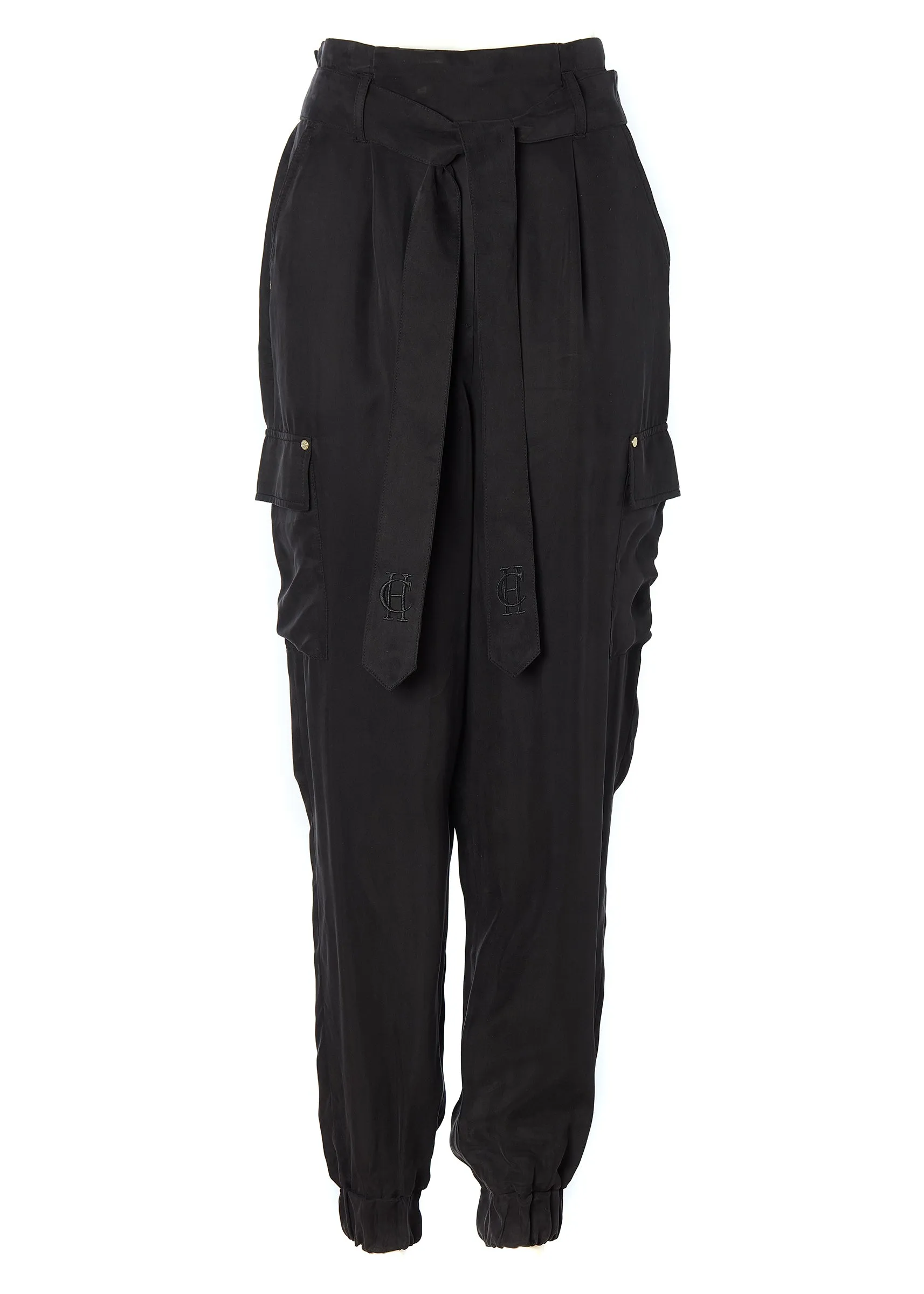 Cupro Cargo Pant (Black)