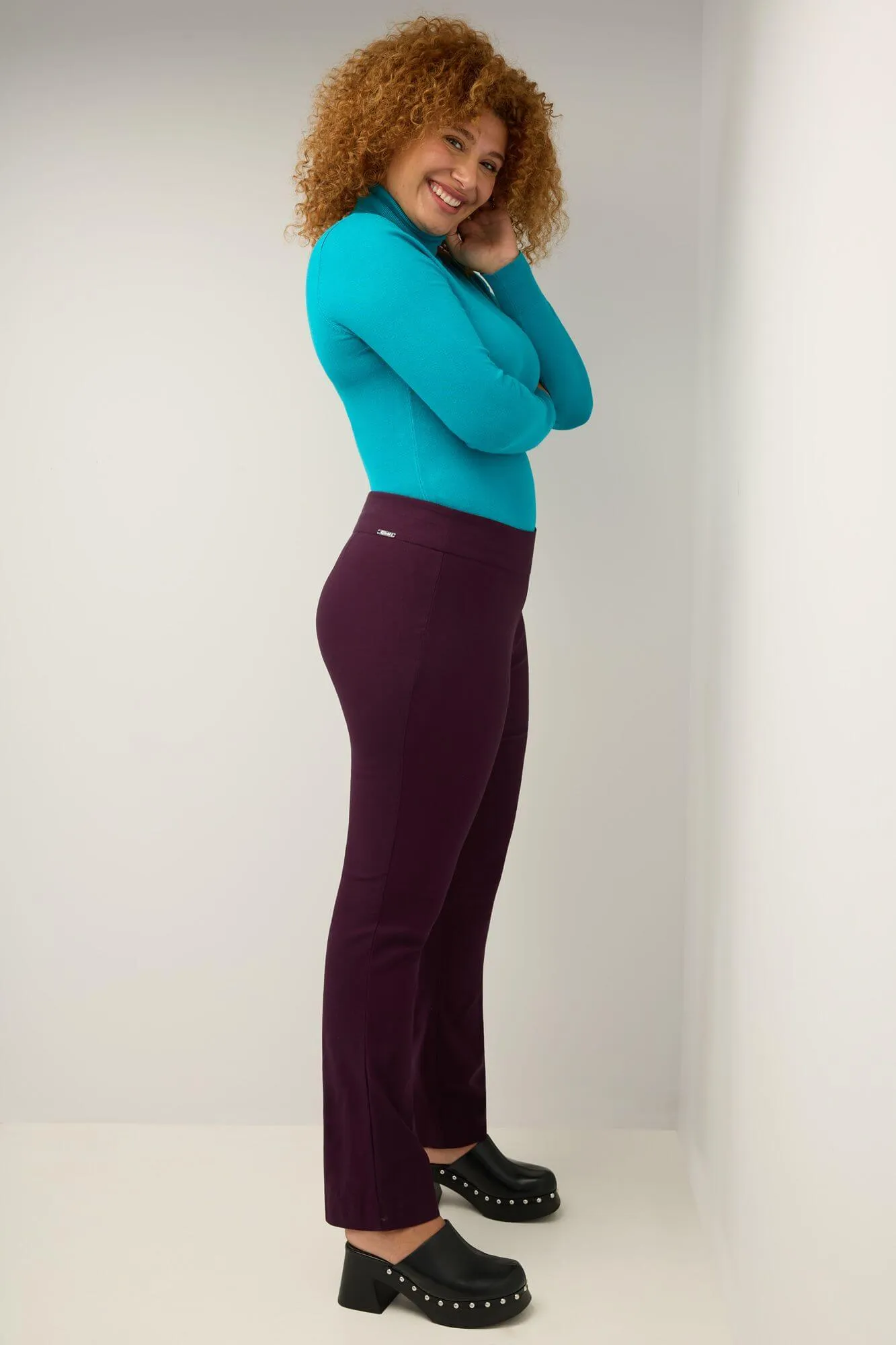 Curvy Tummy Control Straight Leg Pants