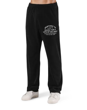 Delight Logo Pile Pants - Black