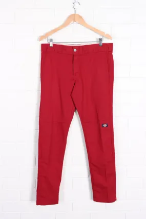 DICKIES Vintage 'Skinny Straight' Red Workwear Pants (34x32)