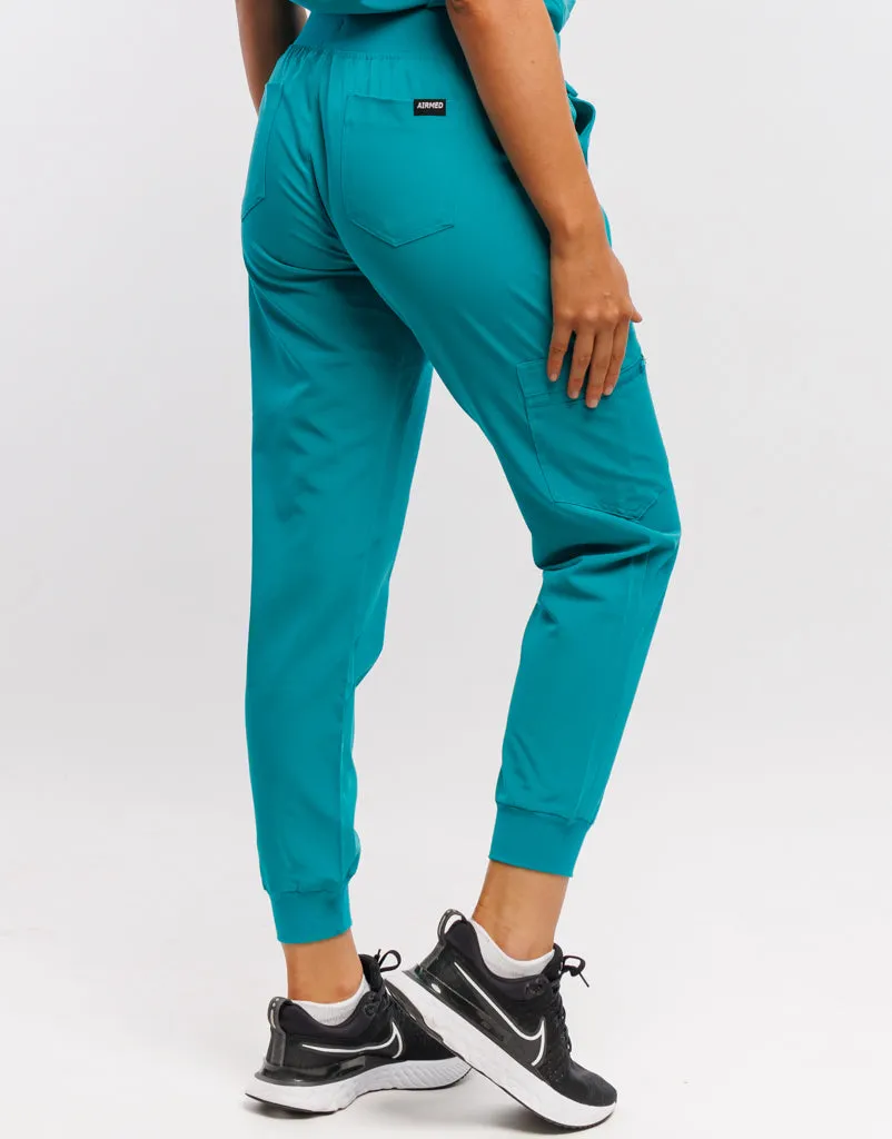 Essential Jogger Scrub Pants - Sydney Teal