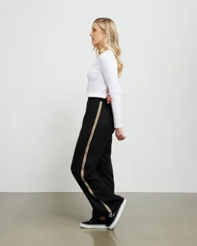 Et Alia Taylor Pant - Black/Latte Stripe