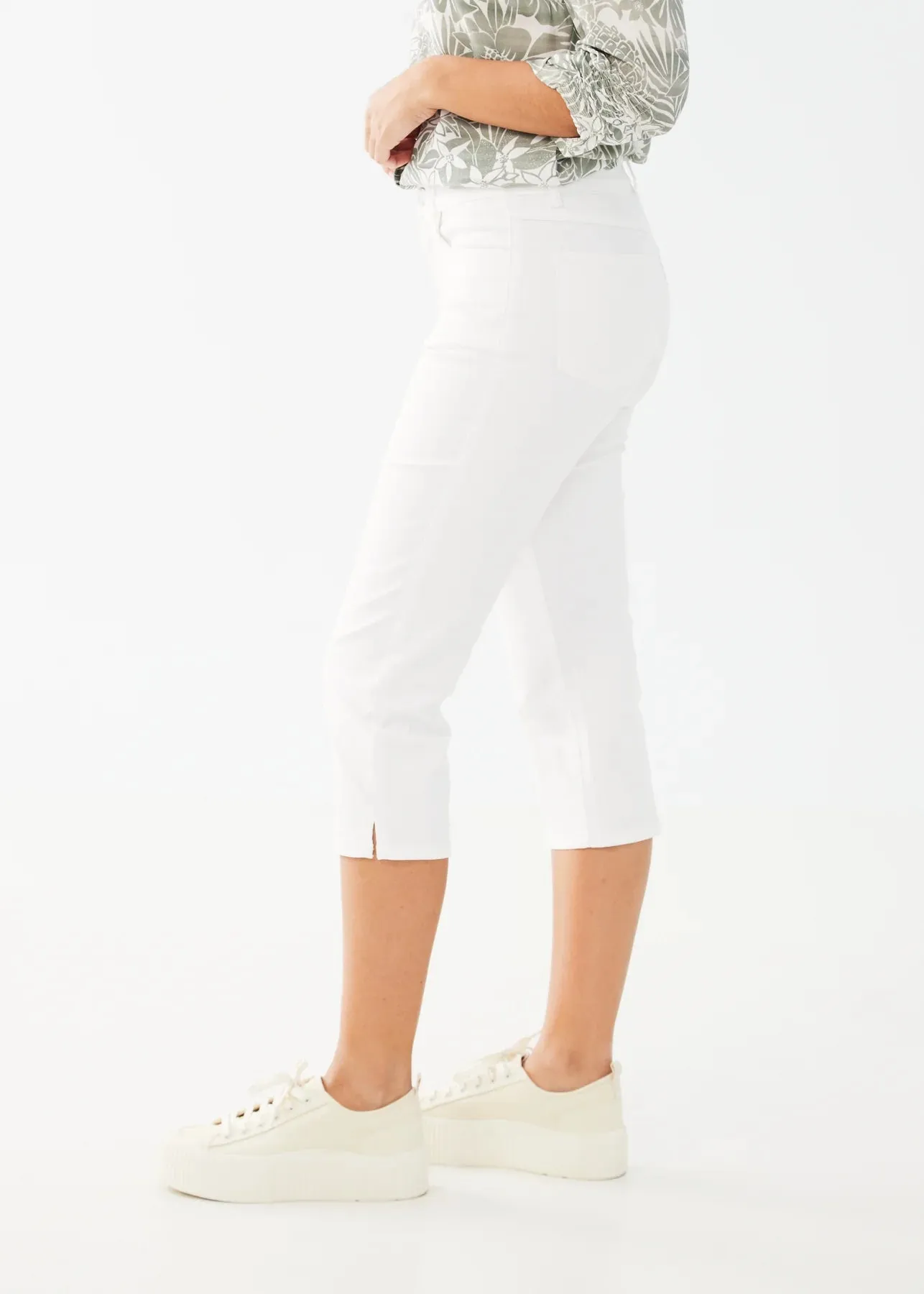 FDJ Olivia Slim Capri | White