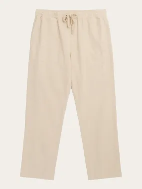 FIG loose crushed cotton pants - GOTS/Vegan - Light feather gray