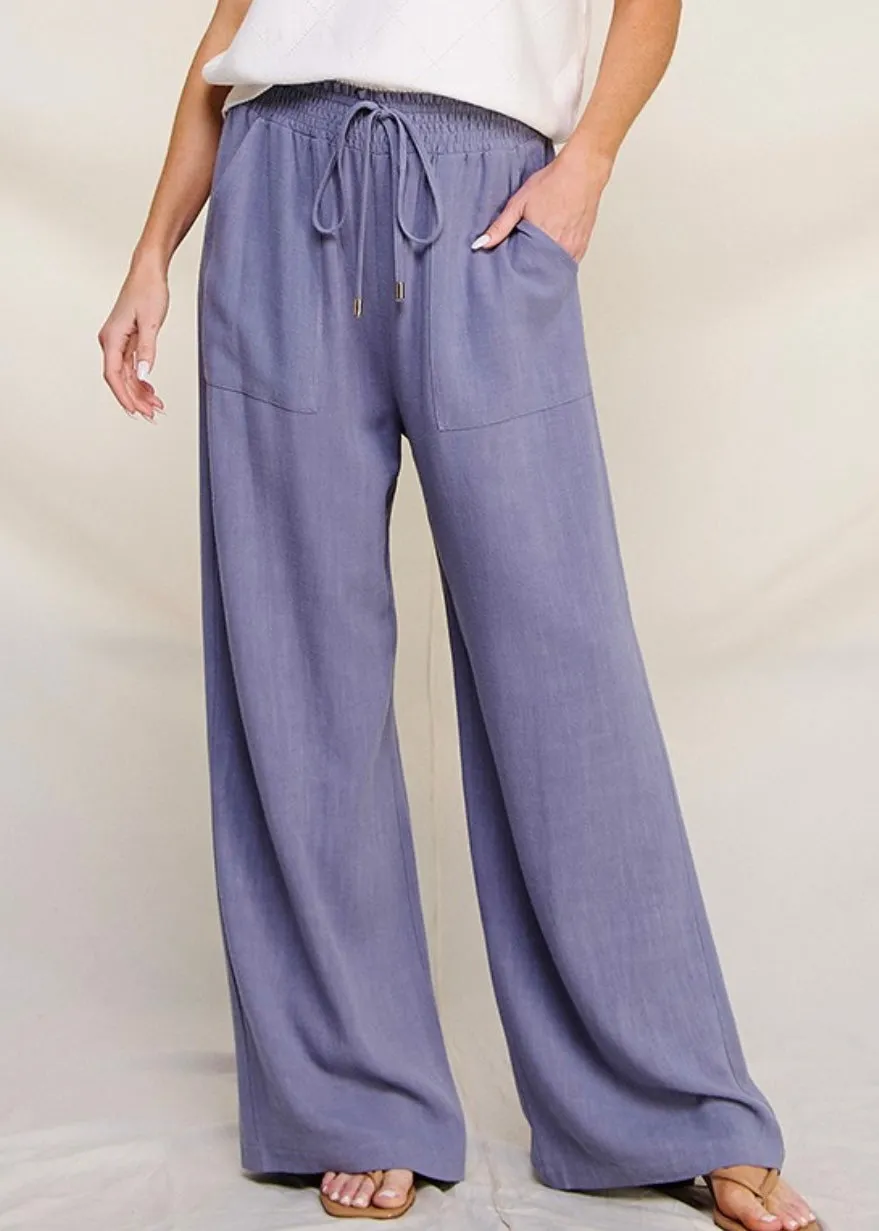 FINAL SALE - Linen Wide Leg Pants - 3 Colors!