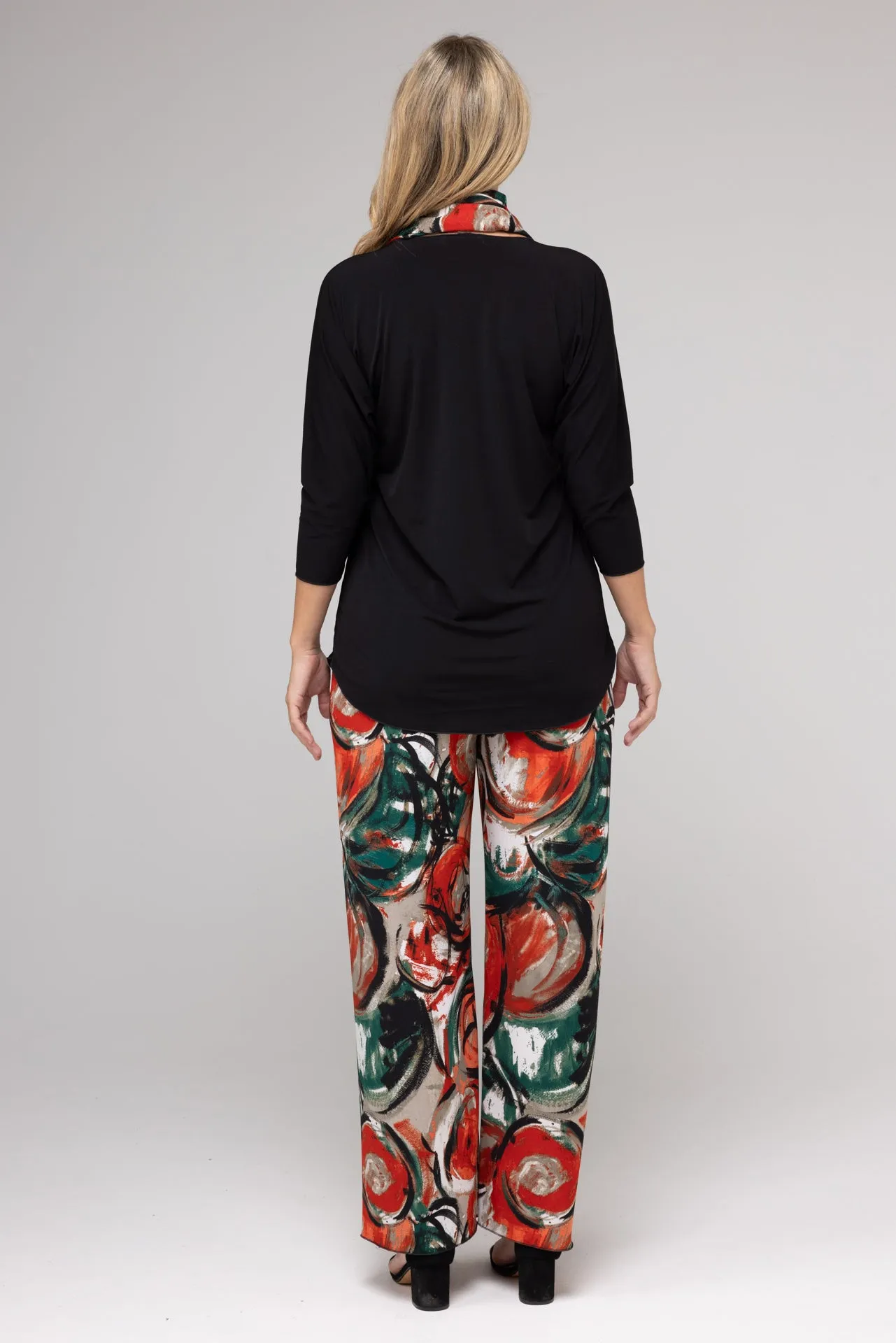 Fire Wide Leg Jersey Palazzo Pants