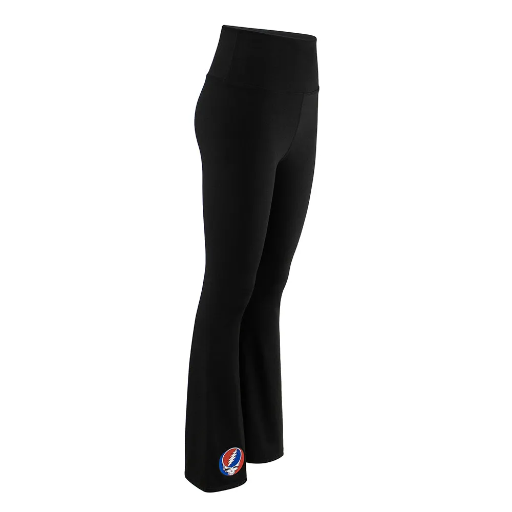 Grateful Dead | High Rise Flared Pants | Stealie In Black