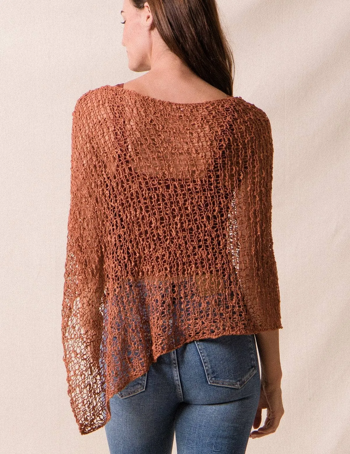 Handwoven Riva Knit Poncho - As-Is-Clearance