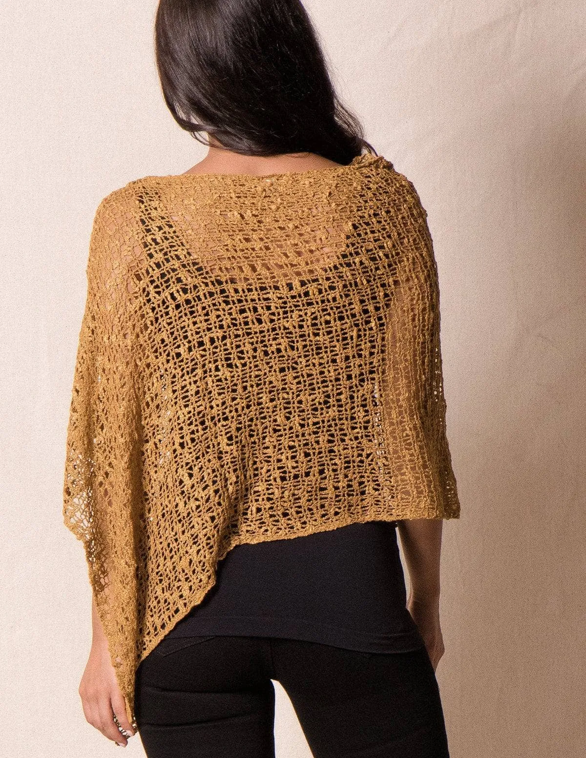 Handwoven Riva Knit Poncho - As-Is-Clearance