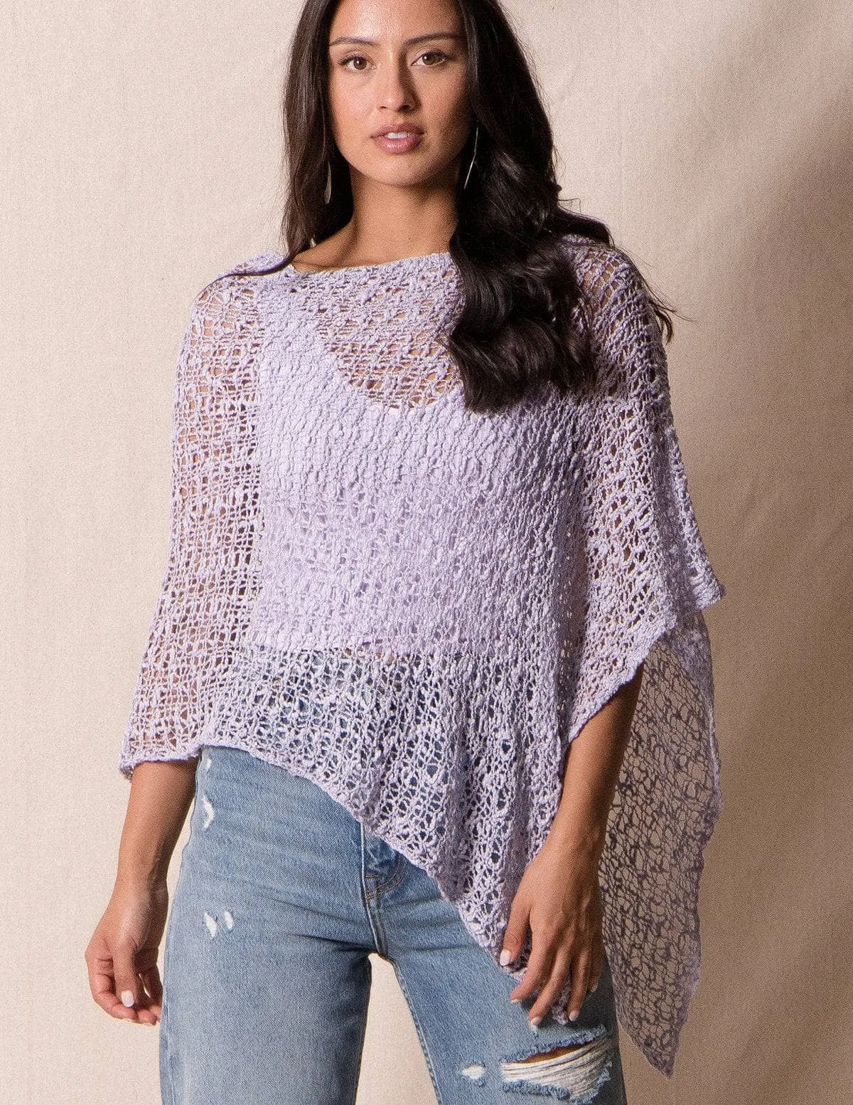 Handwoven Riva Knit Poncho - As-Is-Clearance