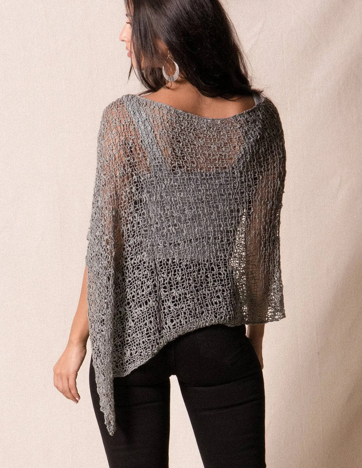 Handwoven Riva Knit Poncho - As-Is-Clearance