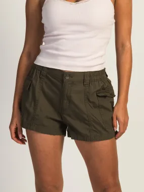 HARLOW LOW RISE CARGO SHORT - ARMY GREEN