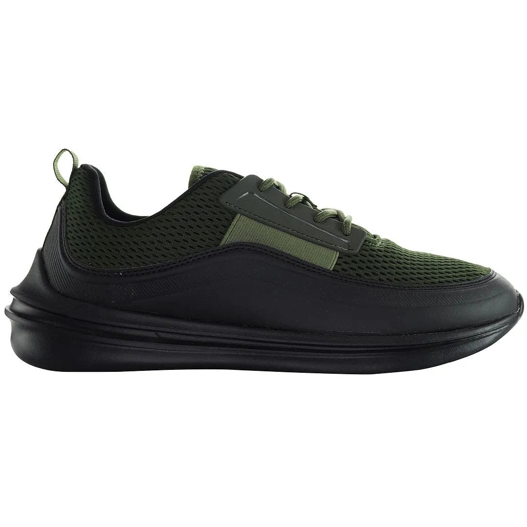 Henleys Silva Mens Khaki/Black Running Trainers