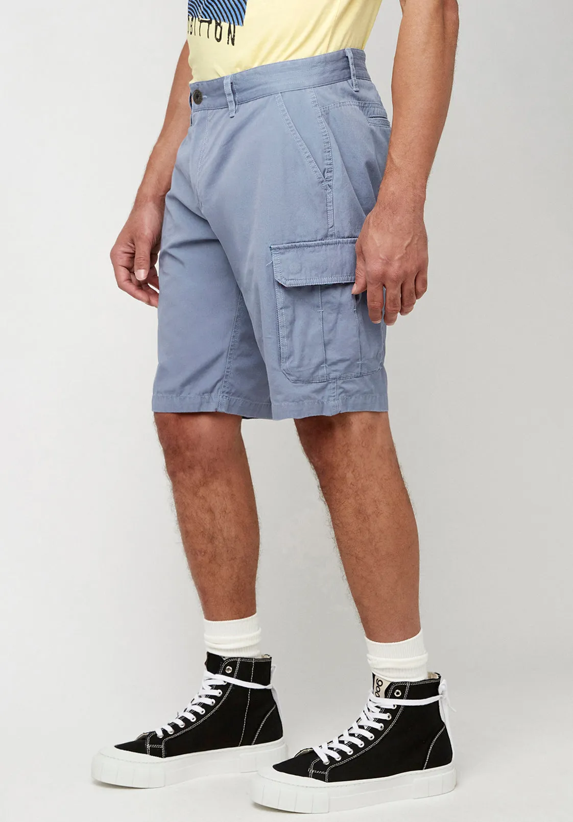 Hormoz Cotton Mirage Blue Cargo Shorts - BM23901