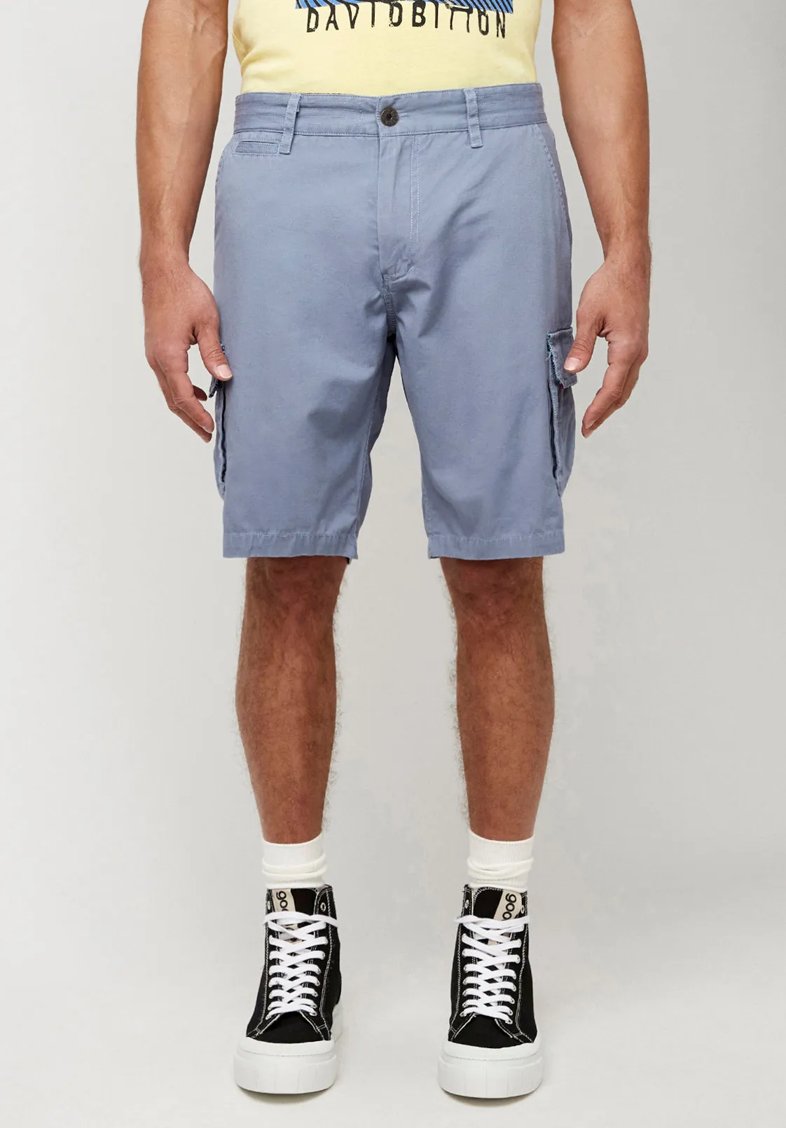 Hormoz Cotton Mirage Blue Cargo Shorts - BM23901