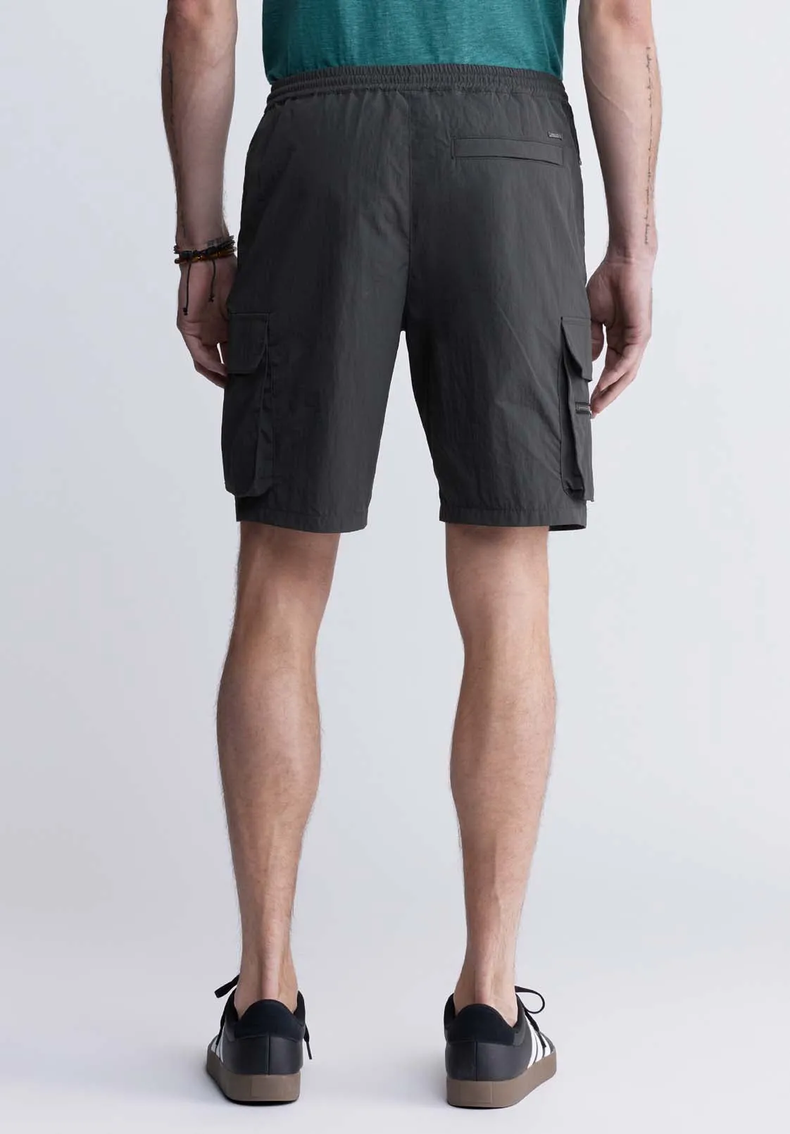 Hult Men’s Drawstring Cargo Shorts in Charcoal - BM24342