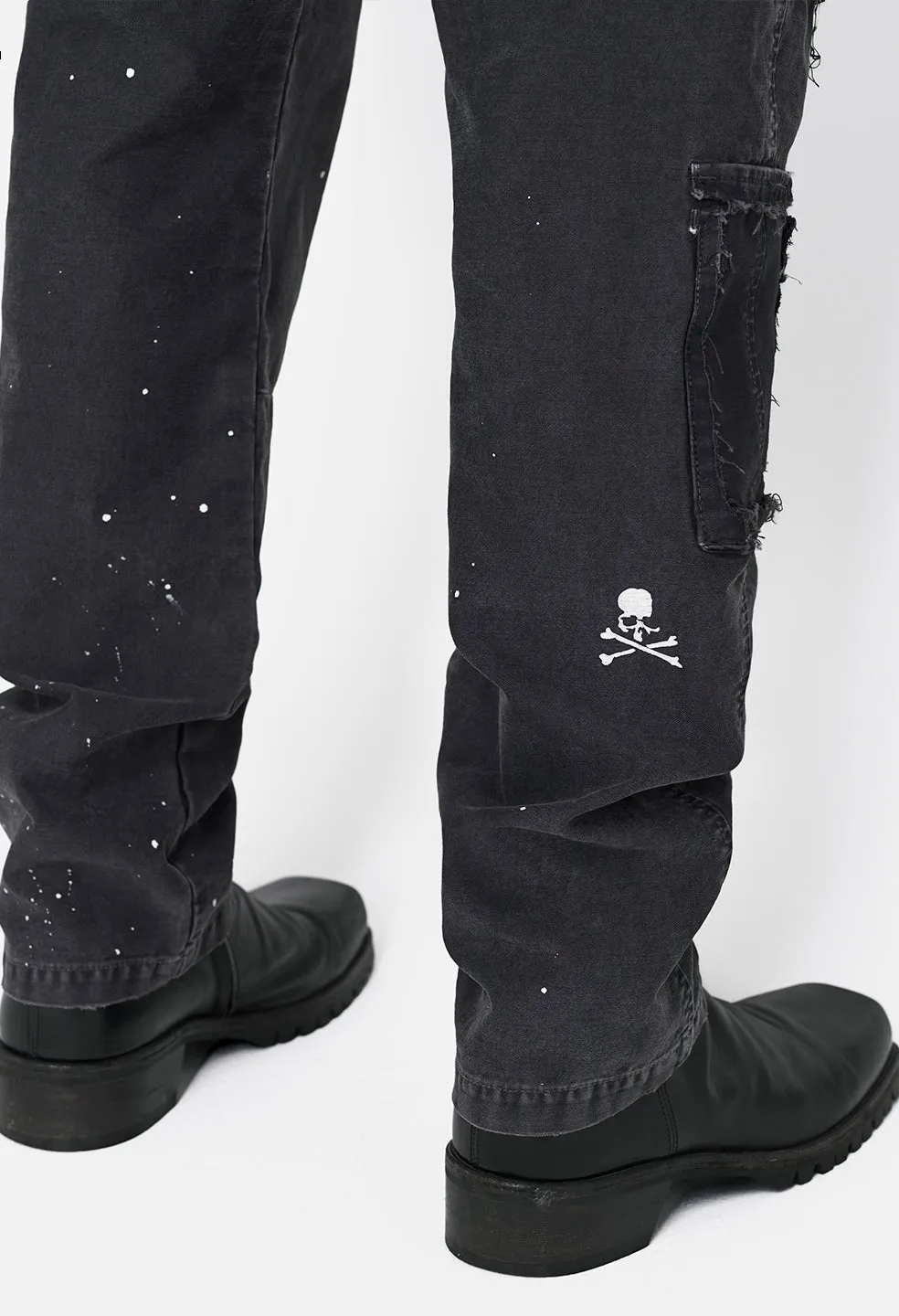 JE X Mastermind Worked Utility Pant / Washed Black