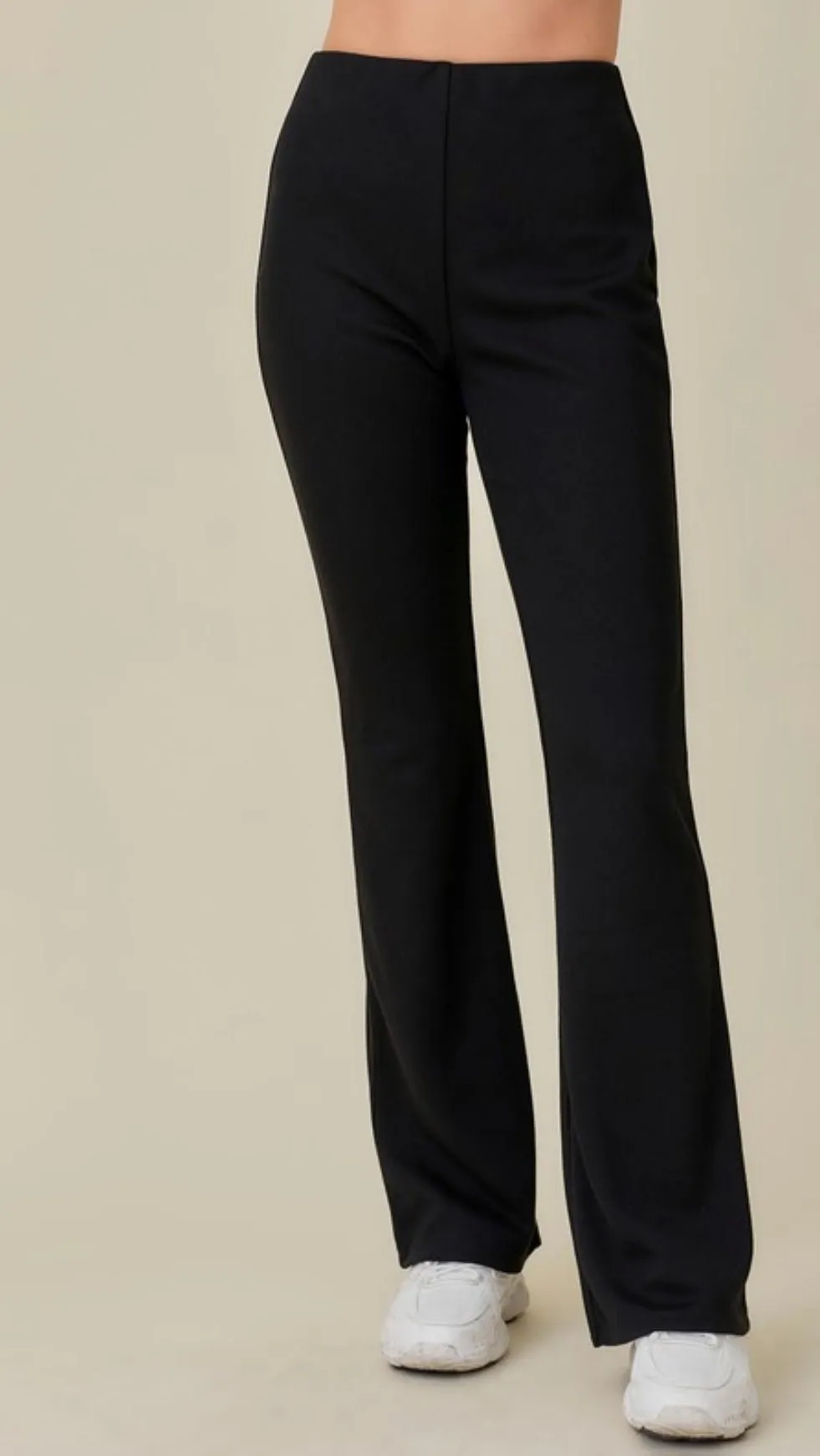 Jersey Knit fitted flared pant