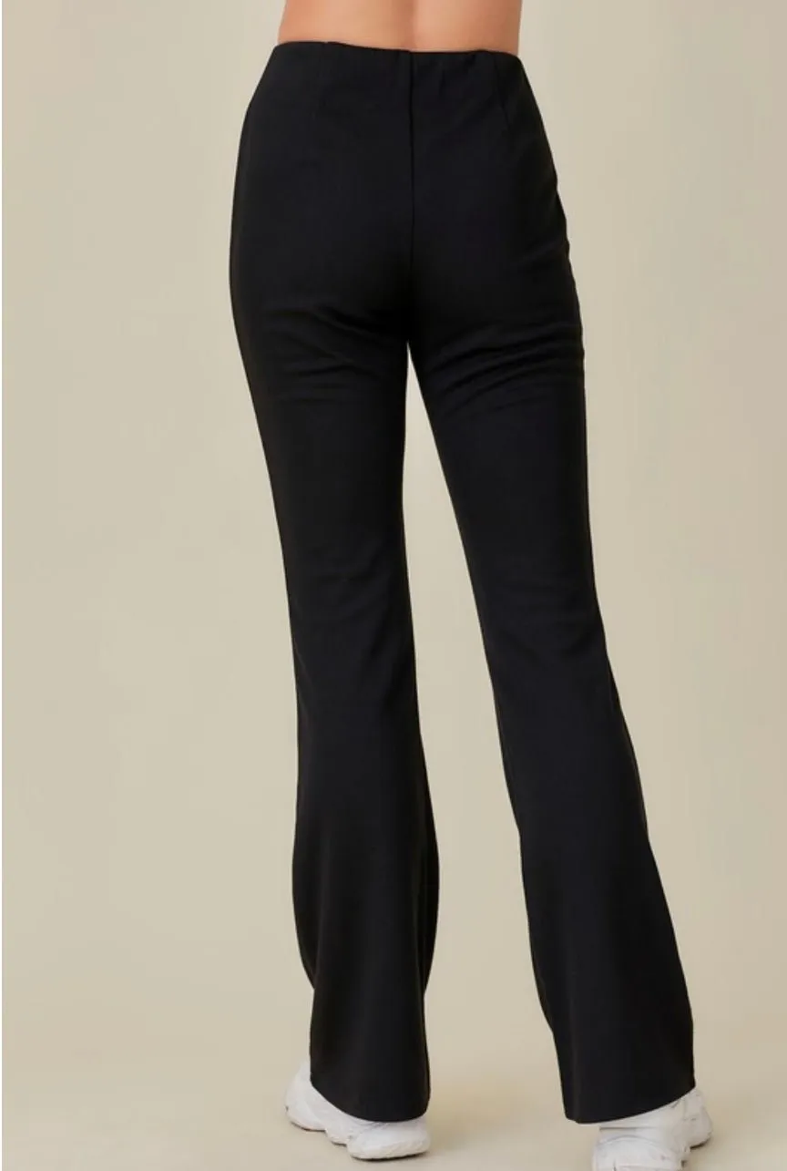 Jersey Knit fitted flared pant