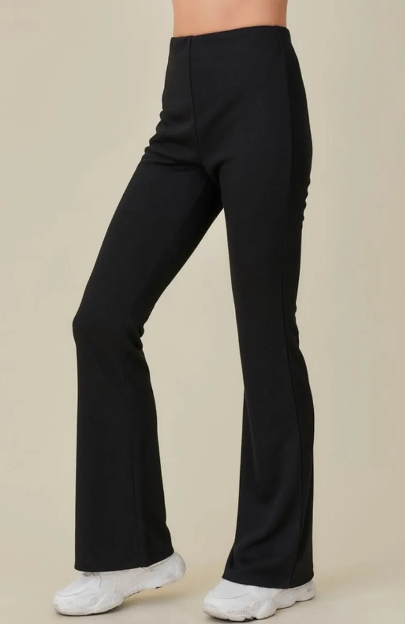 Jersey Knit fitted flared pant