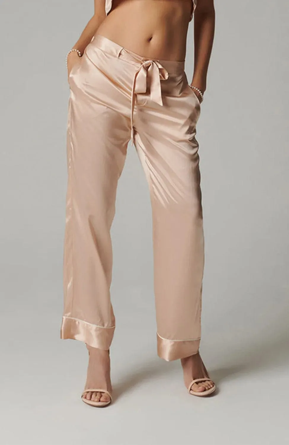 Kiki Silk Lounge Tie-up Pants