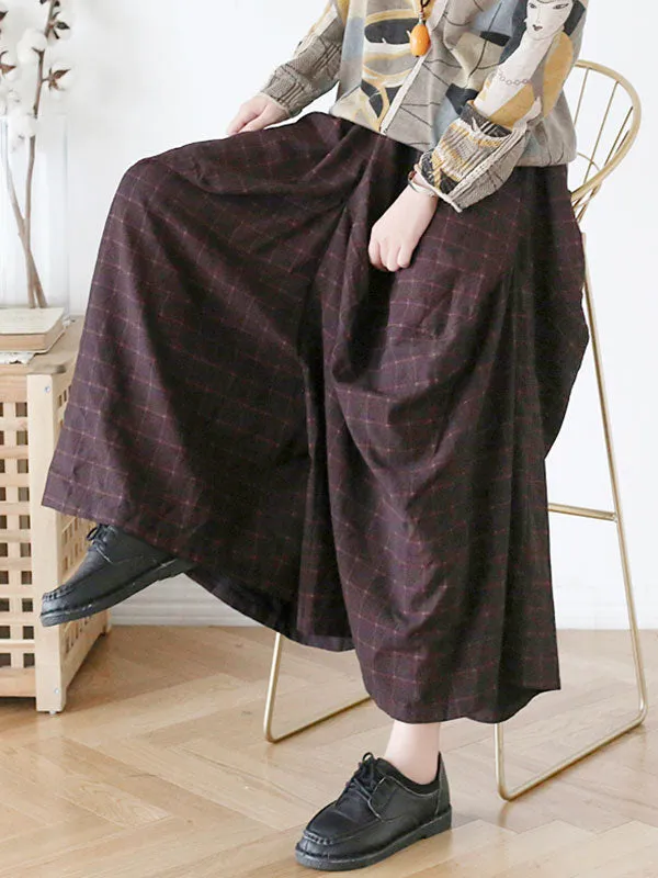 Lattice Irregular Wide Leg Cropped Pants